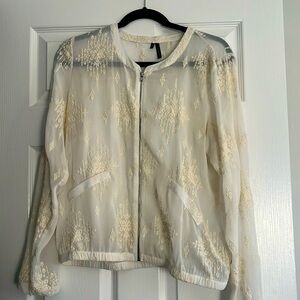 Maurices Sheer bomber cream